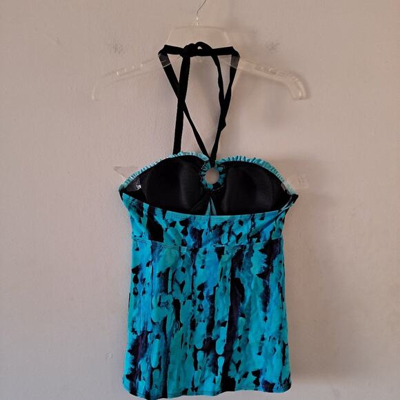 Liz Lange Turquoise Black Multi Halter Neck Mat. T - Picture 5 of 6